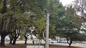 Stringing the overhead cables